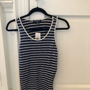 New with tags navy sequened Ralph Lauren tank